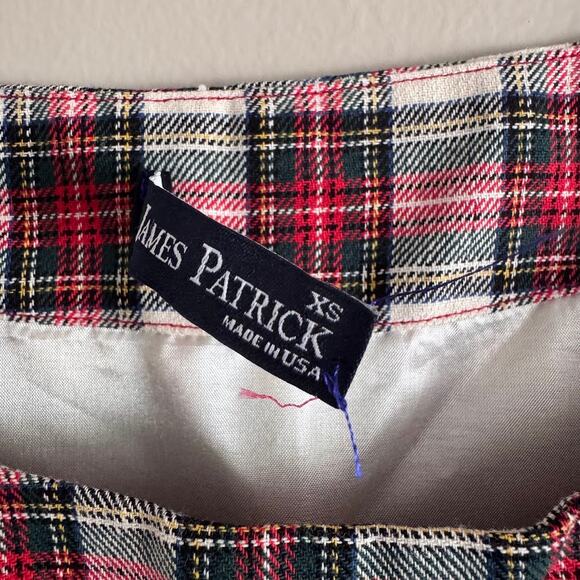 Kiel James Patrick Sleeveless Plaid Deck The Halls Shift Dress Extra Small XS - Picture 3 of 5